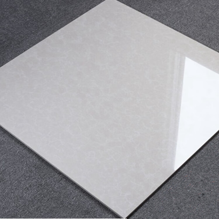 佛山瓷砖地砖普拉提全瓷玻化砖客厅防滑地板砖抛光砖 白色(灰白色) 600*600