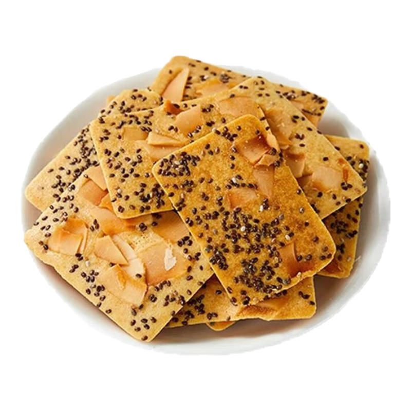 冠诚佳奇亚籽红枣山药椰子脆饼干坚果脆片独立包装薄脆网红解馋零食 奇亚籽红枣山药椰子脆120包
