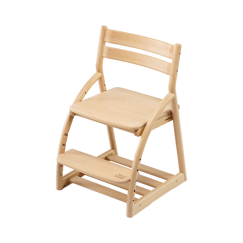 LIKKIDLikKid儿童实木学习椅家用可升降调节高度实木座椅小孩学生写字椅 清爽原木款