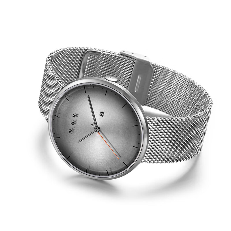M.B.K美国品牌进口手表女潮流女士手表格简约休闲腕表时尚商务女表品牌 本色蓝面皮带【进口机芯】
