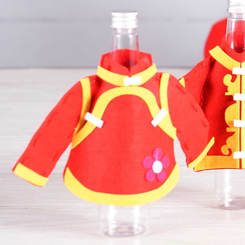 材料包新年春节手工衣服旗袍唐装汉服漂流瓶制作儿童手工diy 女装唐装