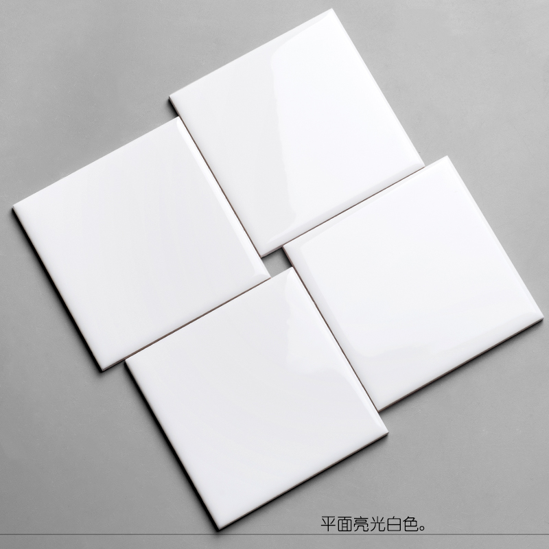 100现代北欧厨房瓷砖卫生间瓷砖 亮光白色 150*150
