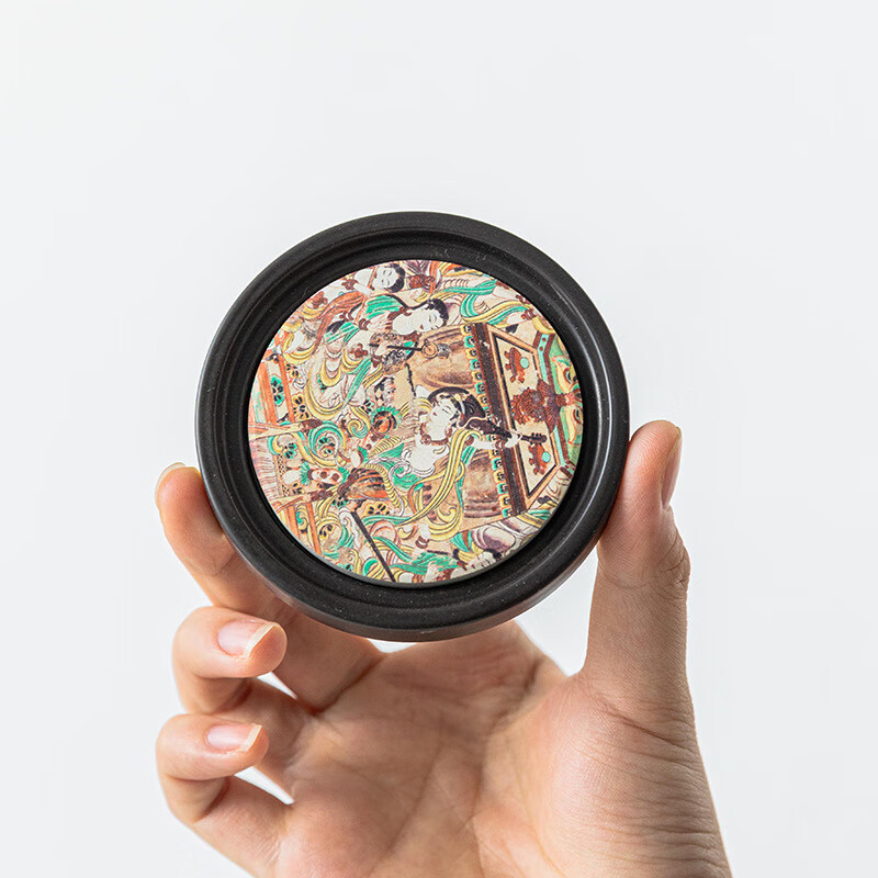 杯垫电木隔热垫创意功夫茶道茶具配件圆形防烫茶杯托 敦煌实木杯垫