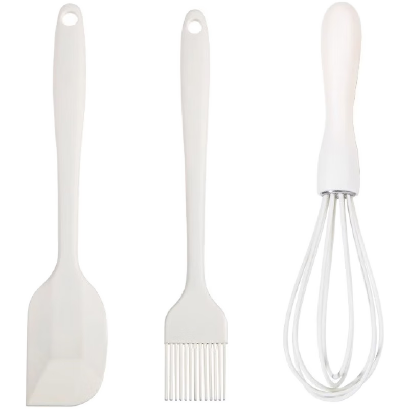 摩洛森打蛋器手動家用攪奶油打發(fā)器雞蛋攪拌神器寶寶輔食打蛋棒烘焙專用 三件套-(打蛋器+油刷+刮刀