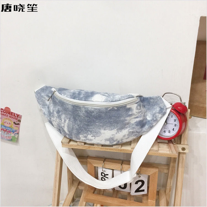 唐晓笙日系原宿bf风个性扎染胸包女韩国ins小包包少女学生ulzzang斜