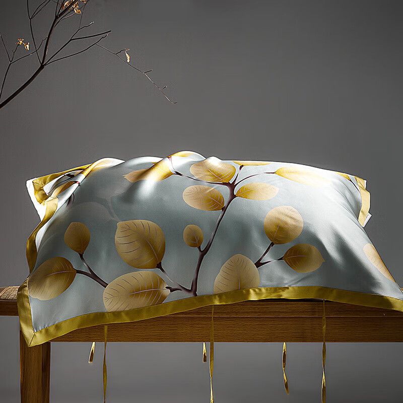 半笙真丝枕巾桑蚕丝绸枕巾加厚印花枕巾 19姆 慕婉之恋【单只】