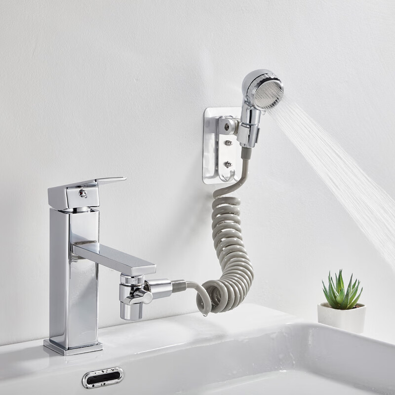 花洒水龙头外接洗头神器家用卫生间洗脸盆手持延伸小喷头网红套装 外