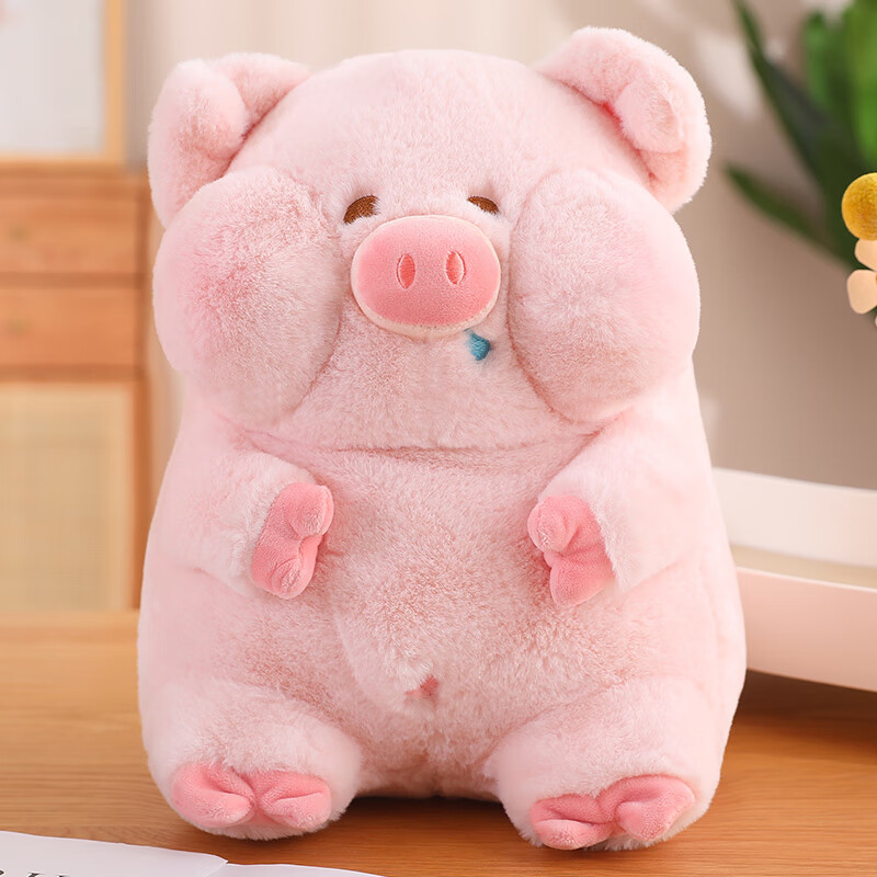 嘟兜粉色香香猪玩偶公仔小肥猪抱枕少女心毛绒玩具生肖猪布娃娃带粒子