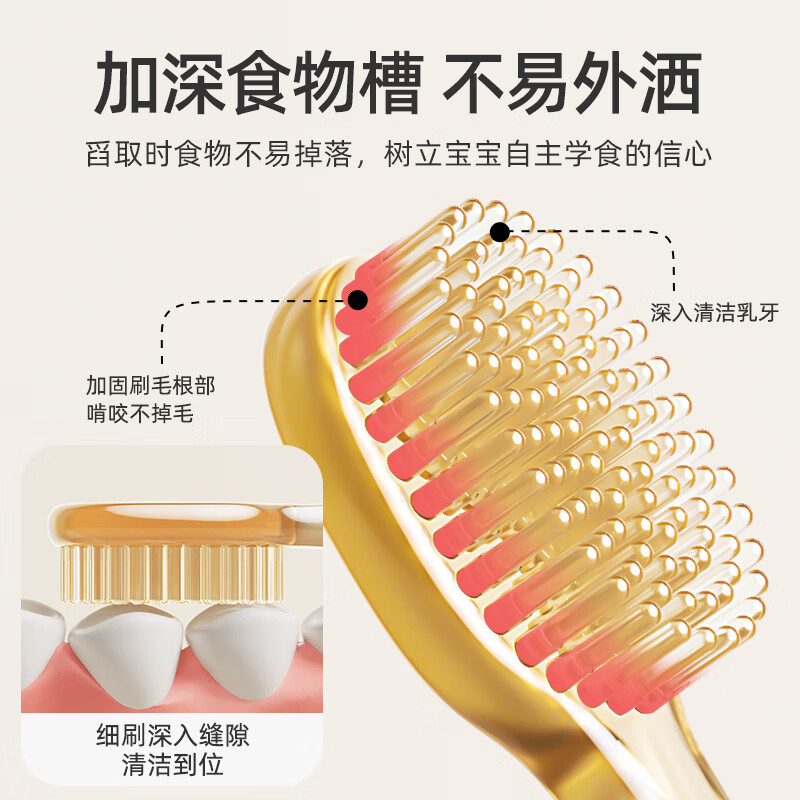 欧贝妮欧贝妮婴儿舌苔清洁器口腔清洁柔软硅胶牙刷婴幼儿乳牙0到1岁宝宝 婴儿口腔刷（PPSU）+收纳盒