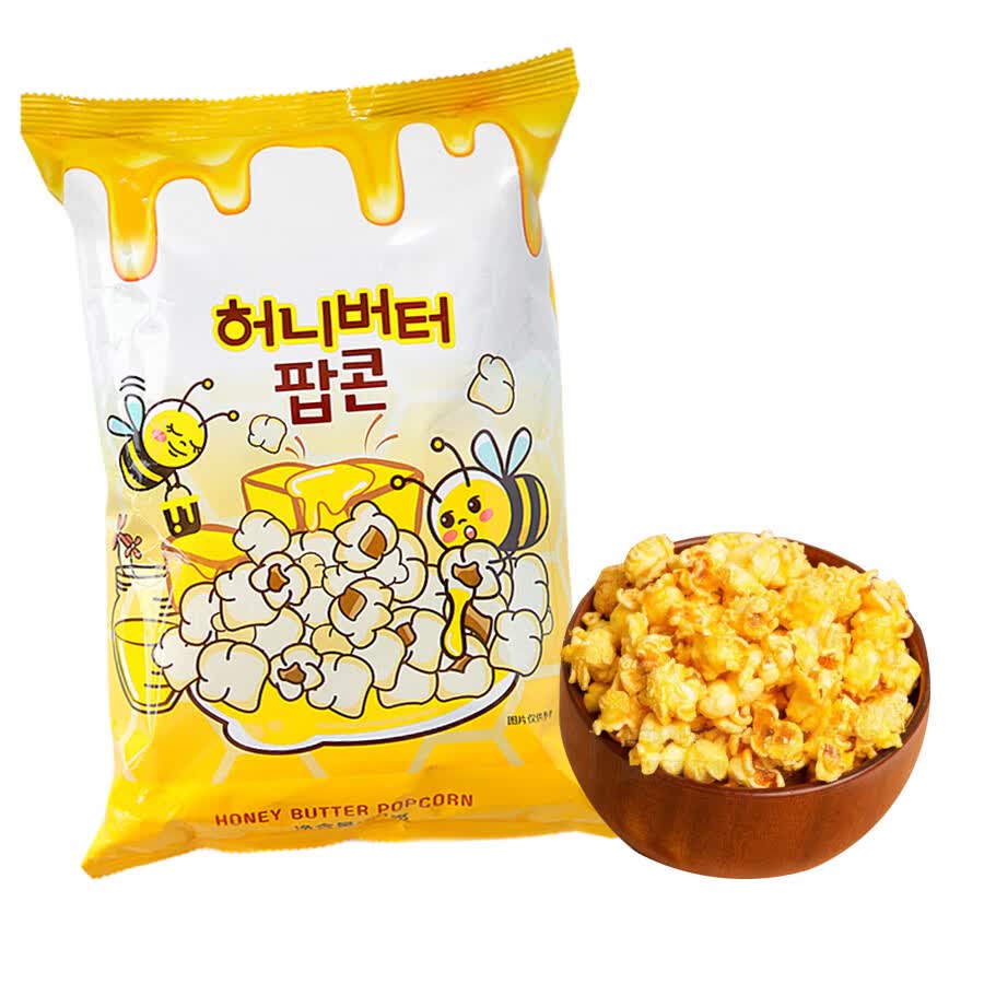 gramgram韩国进口蜂蜜黄油味爆米花即食膨化零食休闲小吃袋装80g 蜂蜜