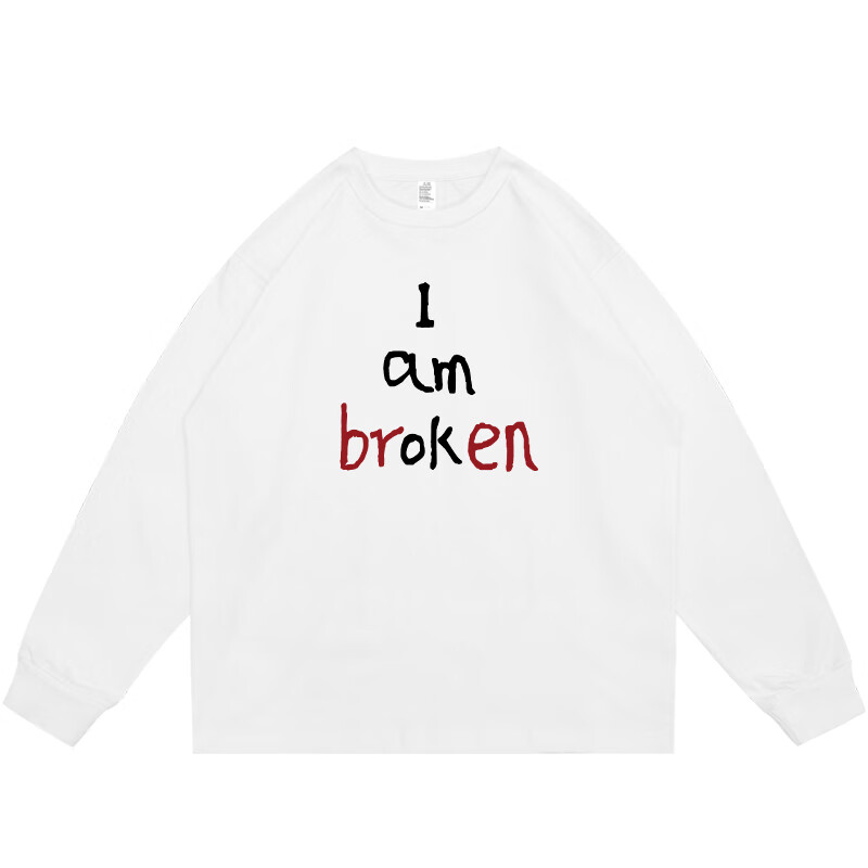 xpay我很好,我真的很好|工作室长袖t恤 白色 s(110斤以下)