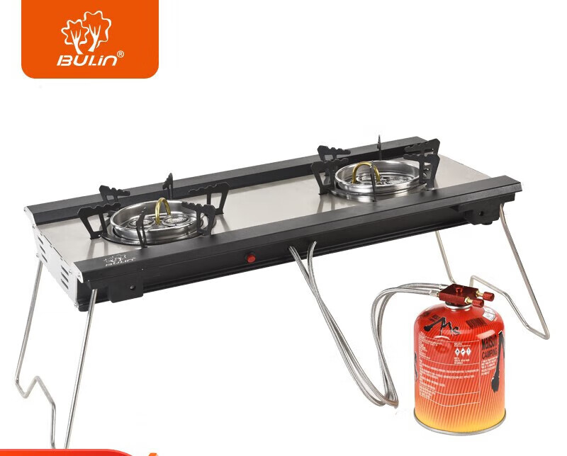 步林bulin户外便携式双头炉大功率猛火车载便携煤气灶露营野餐炉 b22