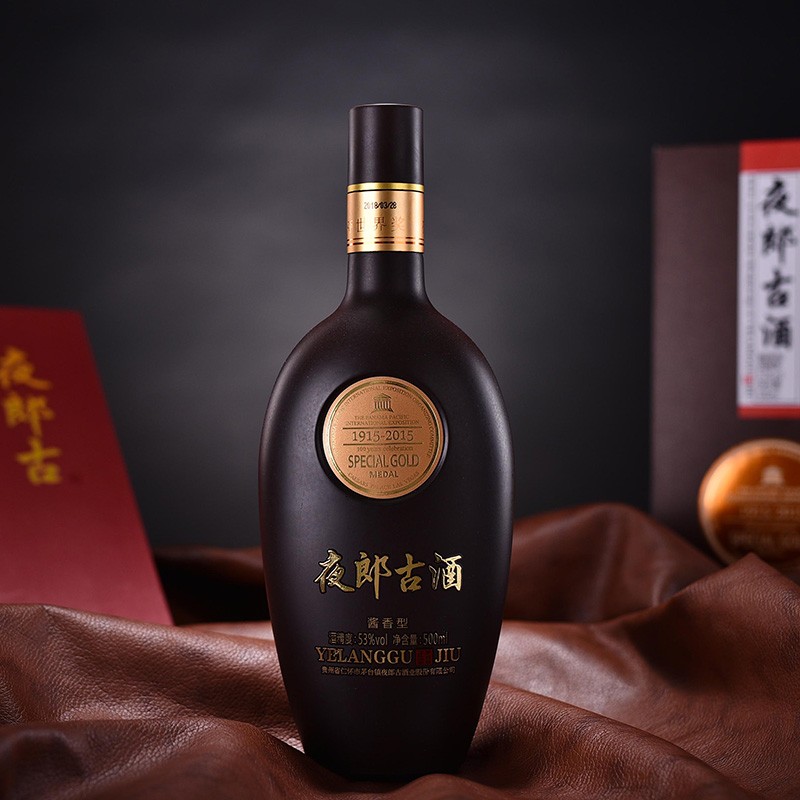 夜郎古大金奖 53度贵州茅台镇纯粮食白酒水500ml 口感酱香型 单瓶装