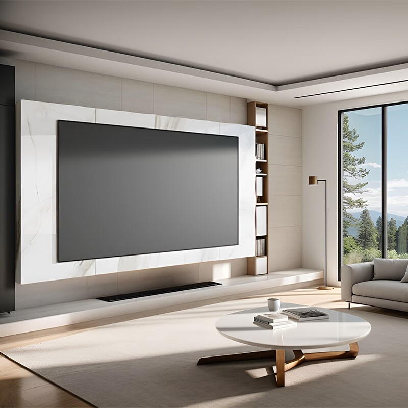 jcong投影幕布菲涅尔抗光硬屏幕布当贝家用窄边高清画框幕布家庭影院