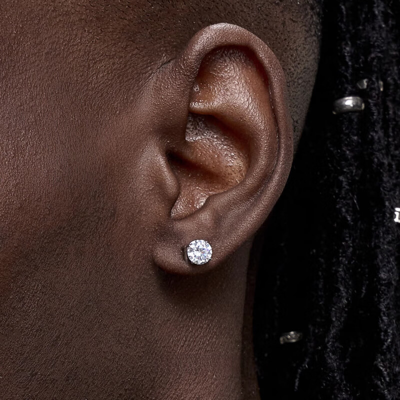 胖东来同款磁吸耳钉男无耳洞轻奢感爆闪免打孔无孔钻石耳夹 8mm/一对 无需耳洞