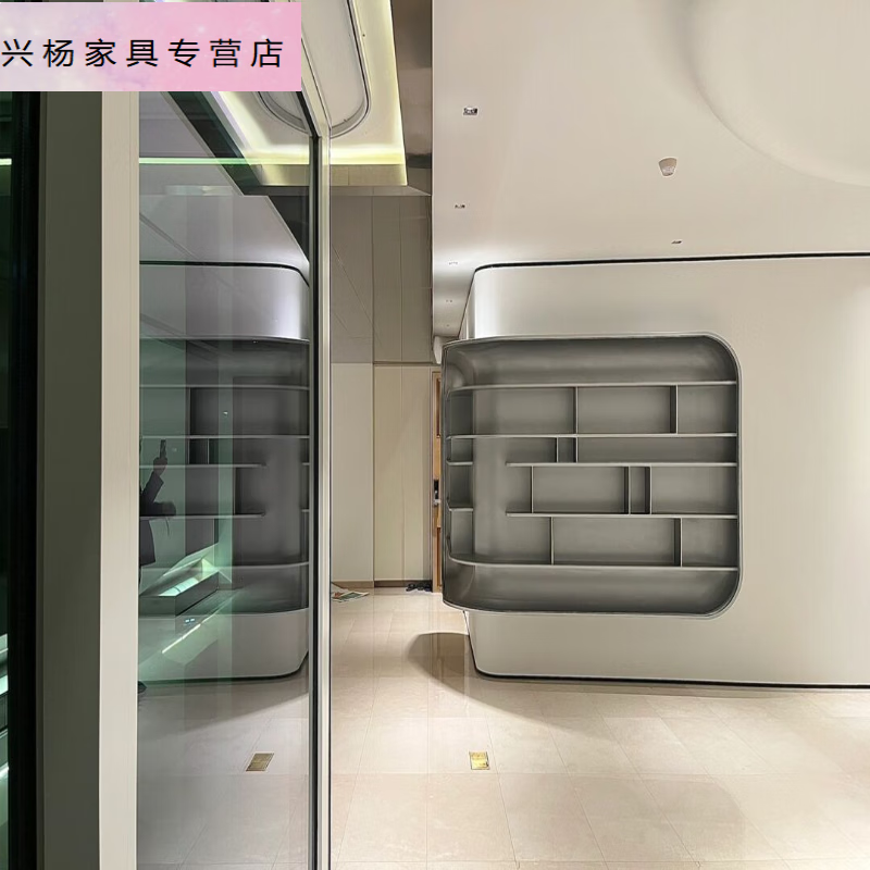 宾猎豹(benloebow)不锈钢壁柜网红嵌入式电视壁龛办公室客厅背景墙