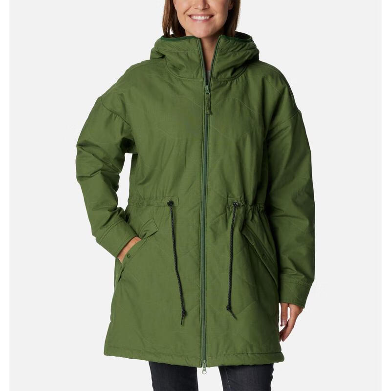 哥伦比亚(columbia)女士夹克外套crystal crest防风雨时尚休闲连帽