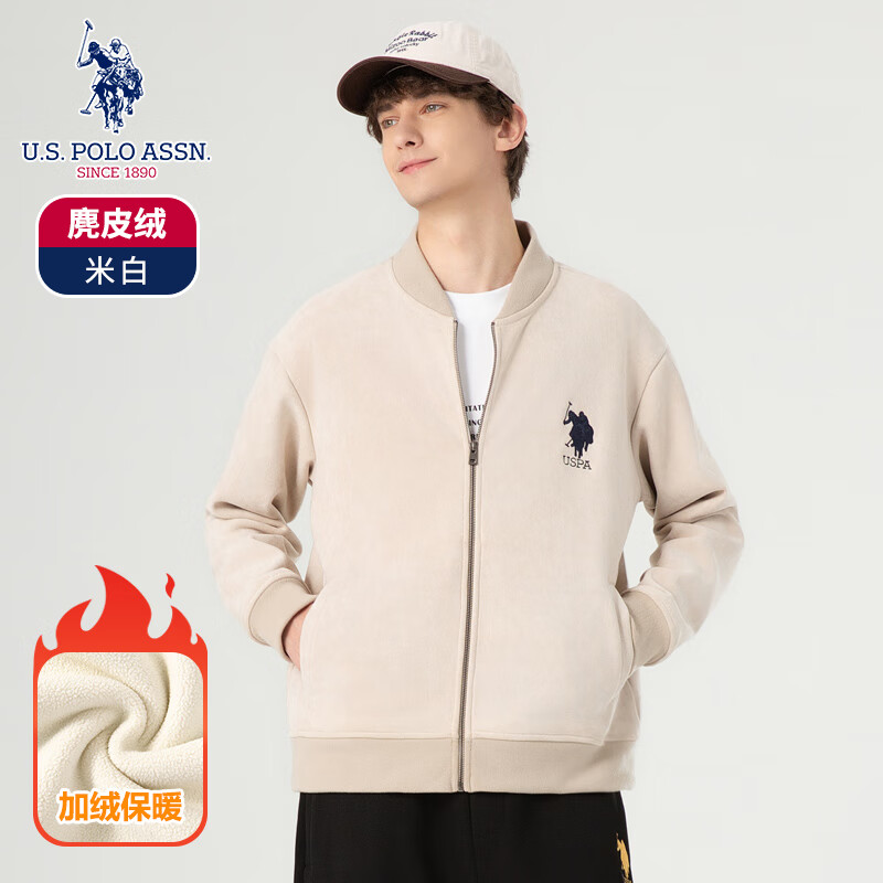 U.S. POLO ASSN.���޿���������ʿ���＾���°ٴɫ����װ��Ƥ���������������� �װ� XL 