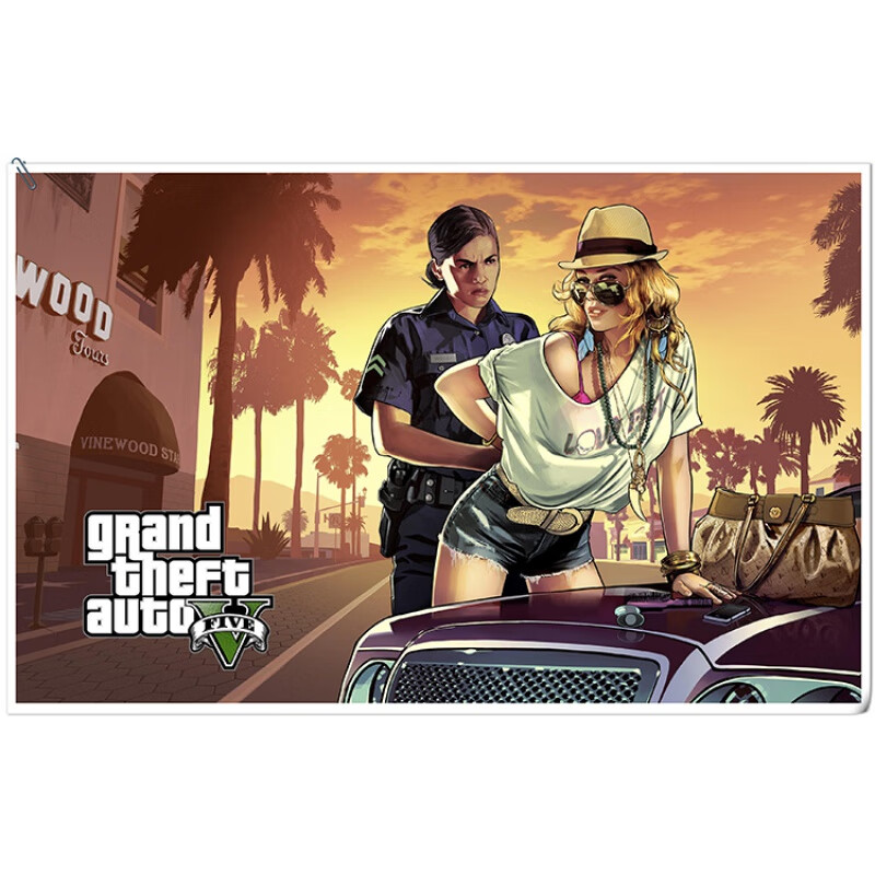 狼天影 gta侠盗飞车5海报纸墙贴纸画 墙贴罪恶都市学生宿舍网吧来图