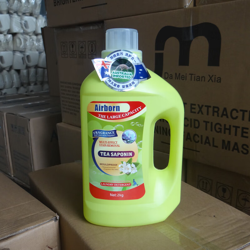 皂素持久留香4斤洗衣液雅宝去渍整箱批实惠装家用 天然茶皂素2kg单瓶