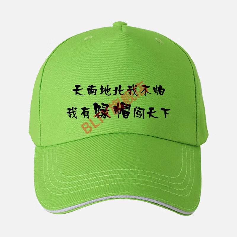 blty男女款绿帽子绿色网红搞怪鸭舌帽恶搞整蛊整人礼物定制印字图