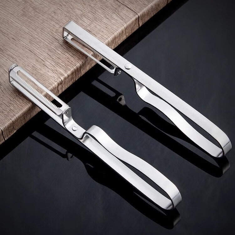 【严选】削皮刀削苹果水果刨子厨房削皮去皮器削土豆打皮刀刮皮器 4把升级加厚款不锈钢削皮刀