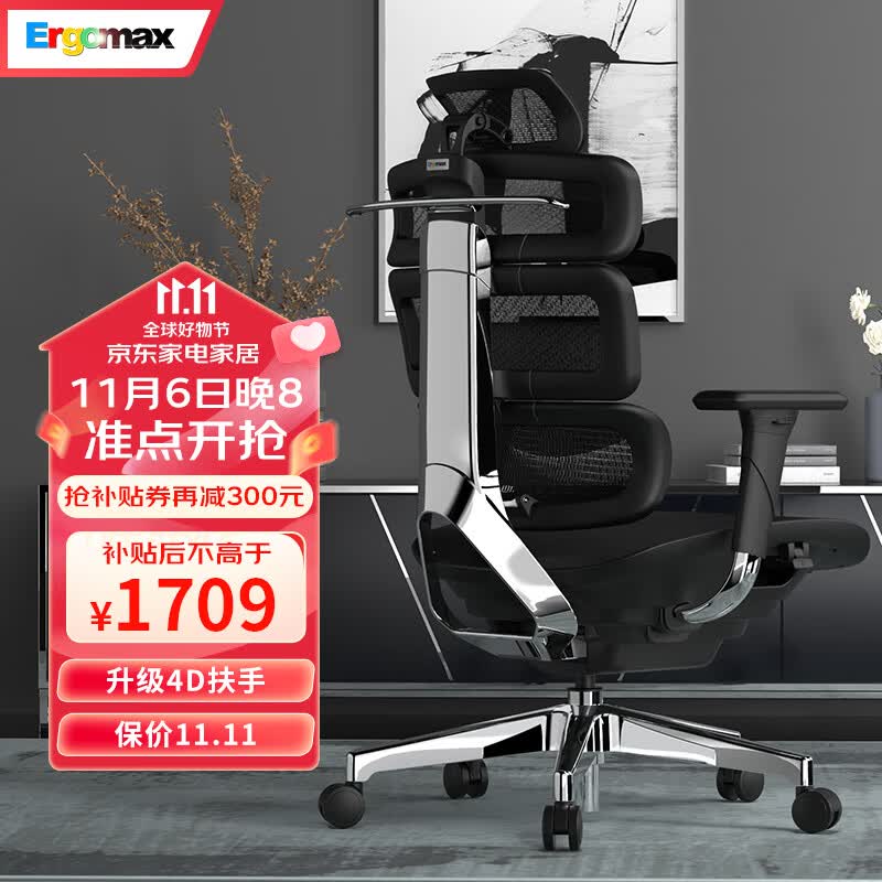 Ergomax Evolution2+人体工学电脑椅网椅家用办公椅子电竞椅游戏椅 EVO2 魅力黑使用感如何?