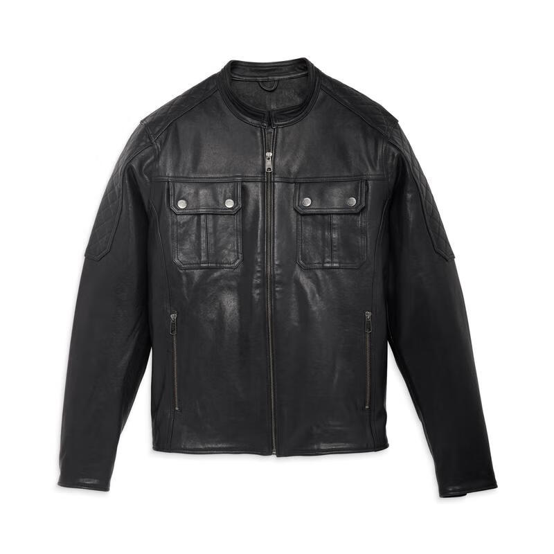 哈雷戴维森(harley-davidson)男士皮衣 mechanic 骑行外套户外机车服