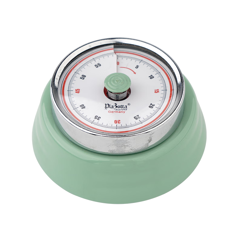 plazotta seit 1893德国 厨房机械计时器定时器学生提醒计时器无需电池 浅绿色