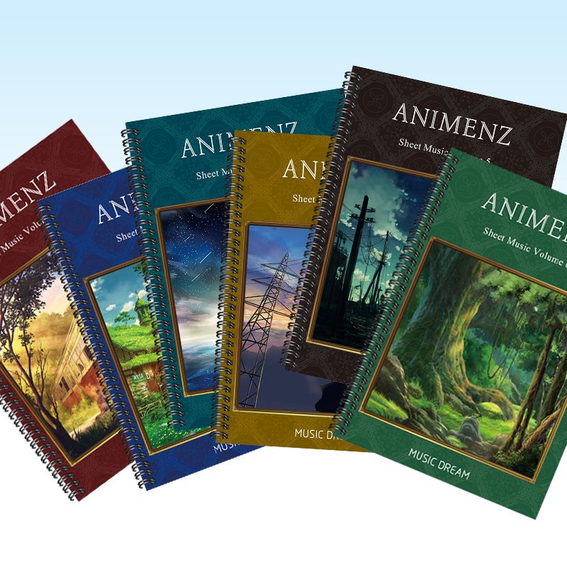 A叔版 Animenz改编动漫音乐钢琴谱全六册 赠示范音频