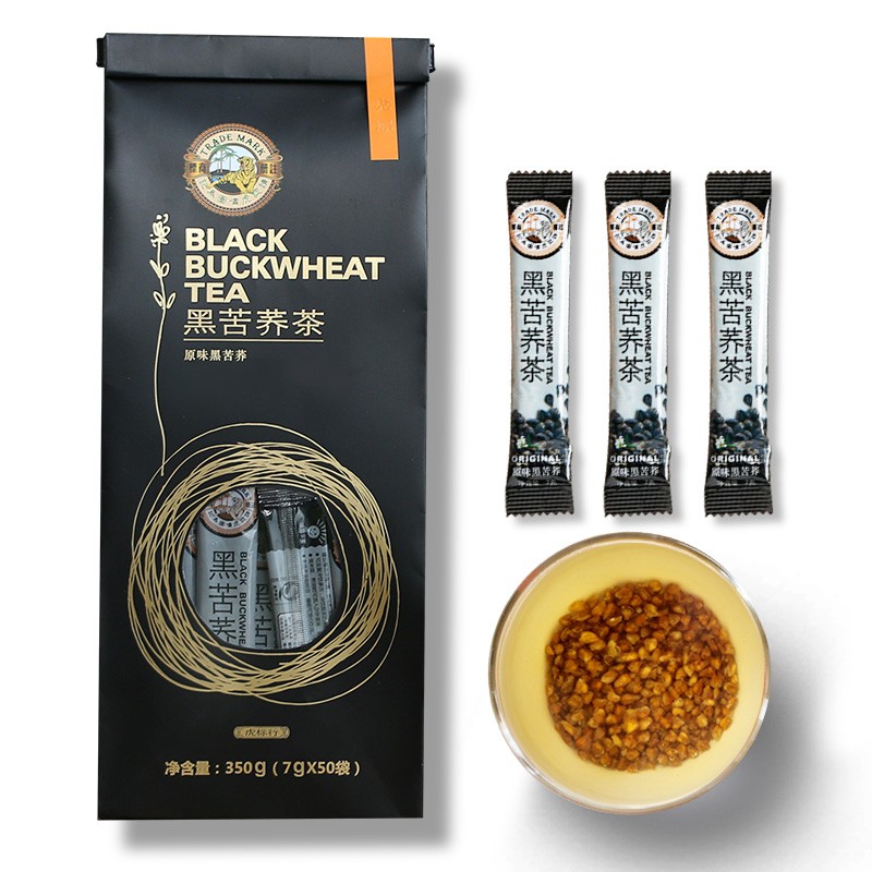 虎标 黑苦荞茶350g独立包装 茶叶苦荞茶荞麦茶苦荞麦 大麦茶独立包装