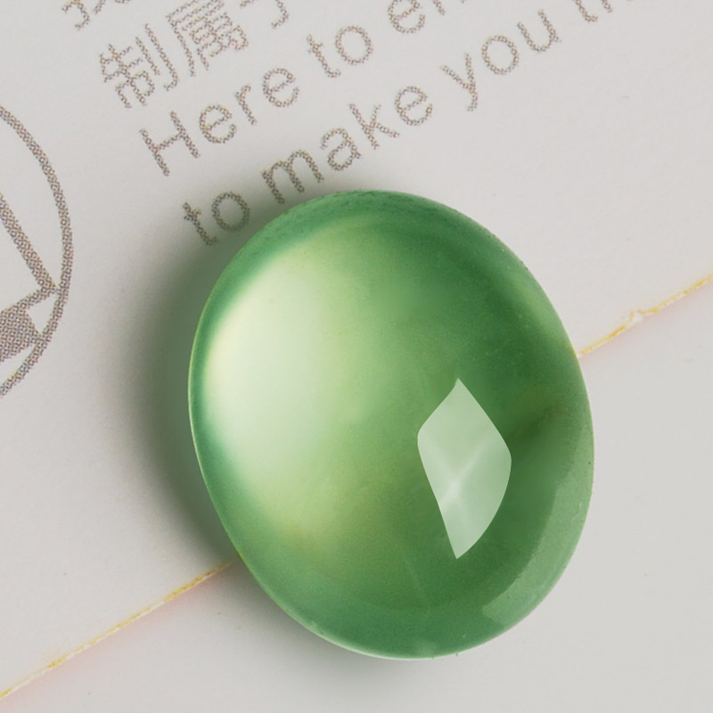 天然葡萄石戒面裸石吊坠晶体通透起荧光蛋面 男女款界面 图片色
