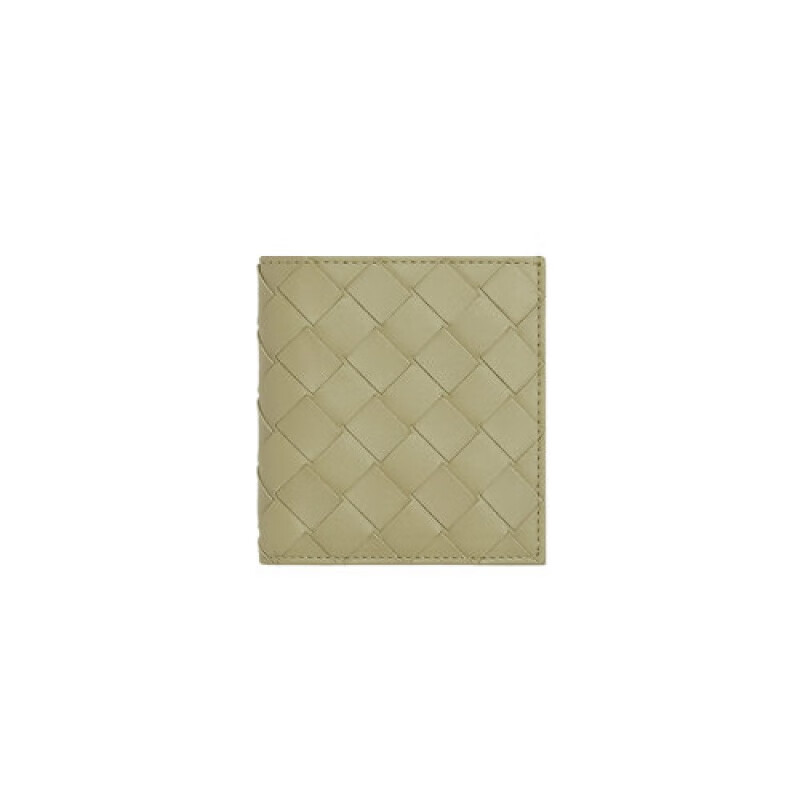 葆蝶家（BOTTEGA VENETA）男士綠色小牛皮雙折錢(qián)包 592623VCPQ42919592623VCPQ42919  綠色