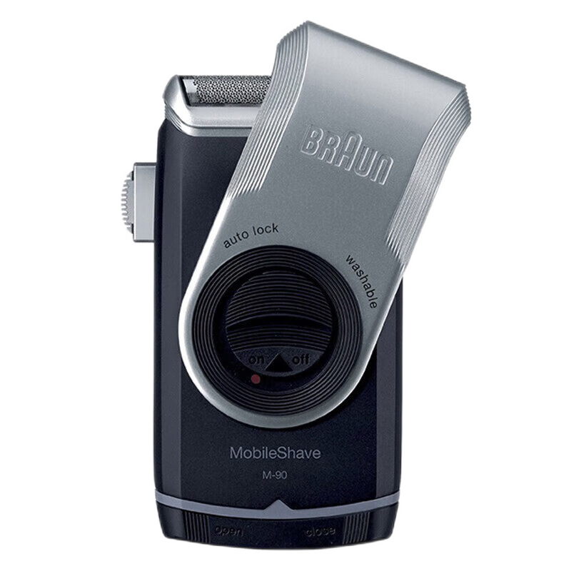 博朗（BRAUN）干電池電動往復(fù)式剃須刀M90 胡須刀全身水洗刮胡刀360°翻蓋便攜式男士剃胡刀剔須刀 M90