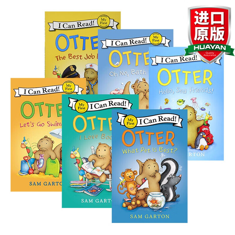 英文原版 水獭系列6册 my first i can read otter 贴近生活 学习日