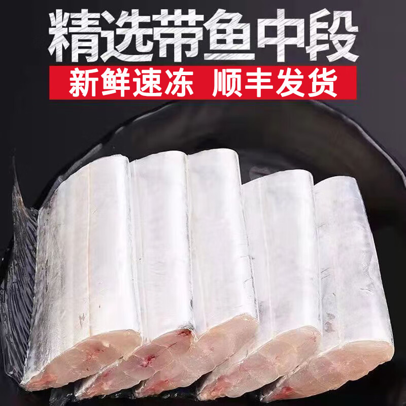 千船良品 带鱼段中段新鲜冷冻海鲜刀鱼段去头去尾带鱼块生鲜鱼类 中大