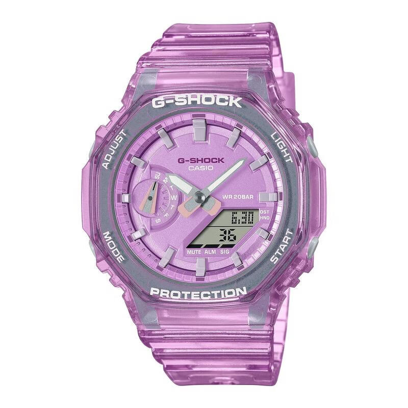 卡西欧(casio)手表 g-shock男士双显紫色多功能男表 运动腕表 gma