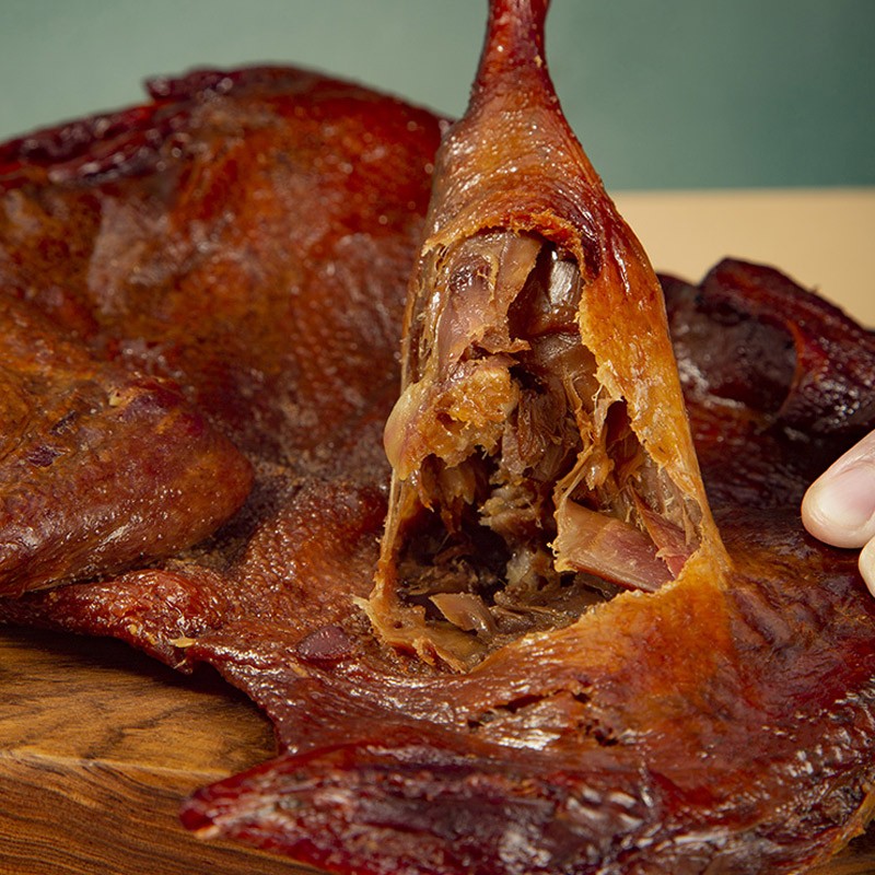 酷唷香辣酱板鸭湖南特辣整只常德手撕板鸭麻鸭肉风干烤鸭熟食即食408g