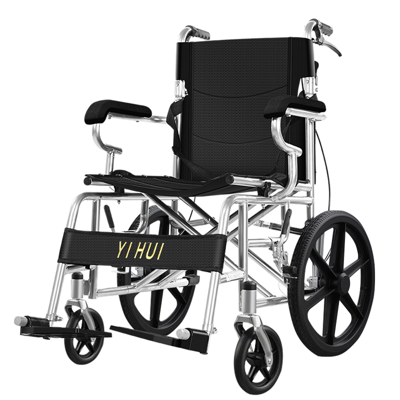 怡輝（YIHUI）輪椅折疊老人輕便旅行手推車出行家用骨折小型便攜手動(dòng)代步車L08