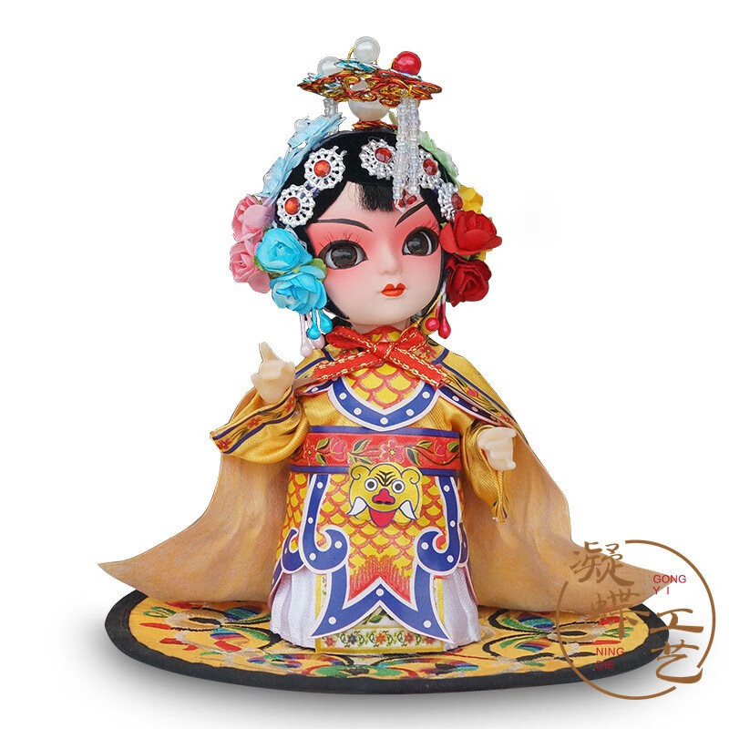 特色礼物送老外礼品纪念品京剧脸谱人偶摆件北京特色礼品绢人 虞姬