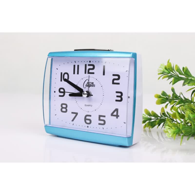 净音创意简约石英小闹钟净音夜视灯学生老人床头卧室