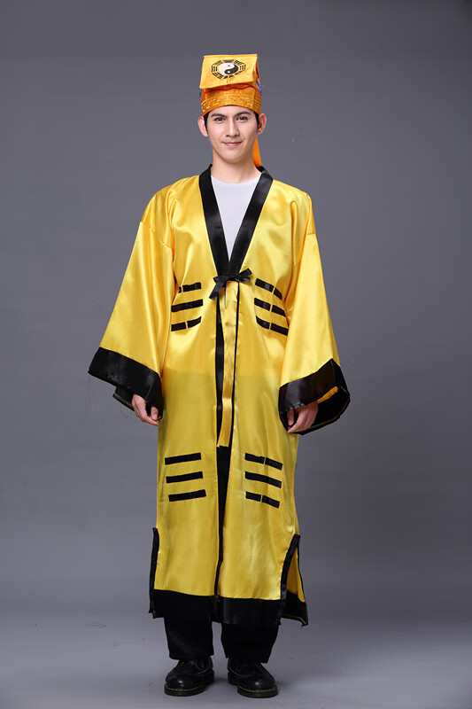 希苏隆道士服装男道士服道服道袍长袍套装古装武侠法衣道家衣服太极经
