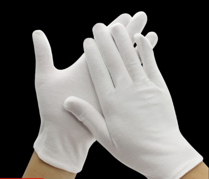 汗布棉手套工作礼仪文玩棉布手套1包12双 1包12双