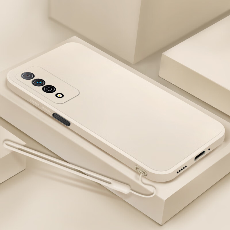 倍思力 适用于华为智选NZONE S7 Pro手机壳SP200软壳防摔保护壳男女款全包卡通 古董白-纯色+手绳