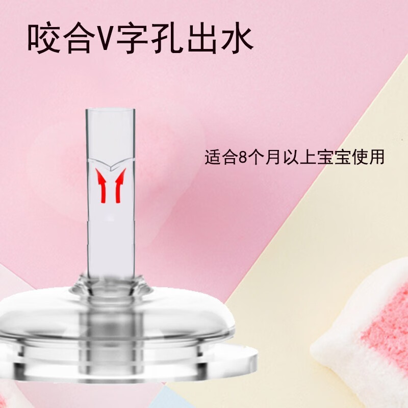 优爱心 鸭嘴吸嘴适合呗亲奶瓶吸管配件 奶瓶瓶转换变奶嘴喝奶喝水配件 白手柄吸嘴鸭嘴4件套