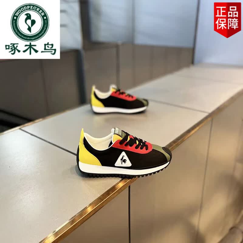 啄木鸟网红男鞋秋季透气厚底阿甘鞋子休闲男士运动跑步小白老爹潮鞋 白绿 40