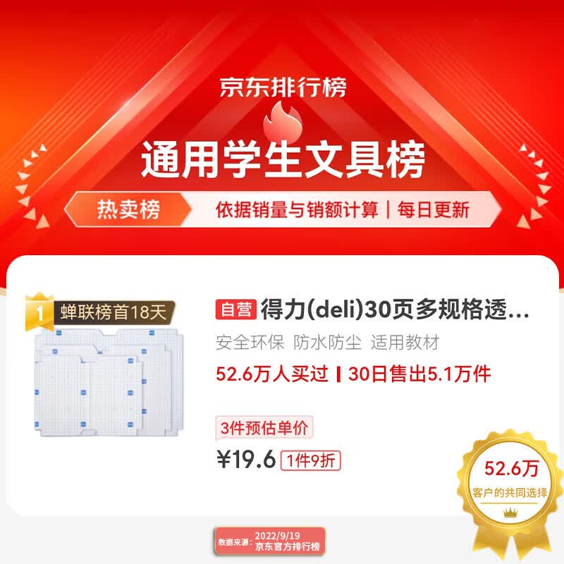 得力（deli）得力磨砂书皮包书膜书套16k透明防水塑料加厚A4小学生课本一二年级上下册课本保护套纹理防滑书膜 透明磨砂【大10中12小8共30张】书膜