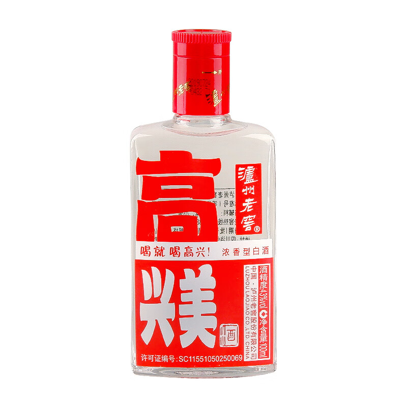 泸州老窖浓香型白酒 43度高兴美酒 小酒版白酒 单瓶100ml