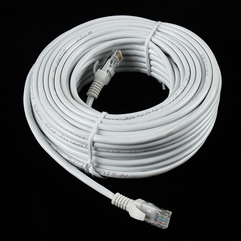 MPPMCK网线双头水晶头已接好网络宽带线带接头电脑上网监控路由器 百兆白色 20m