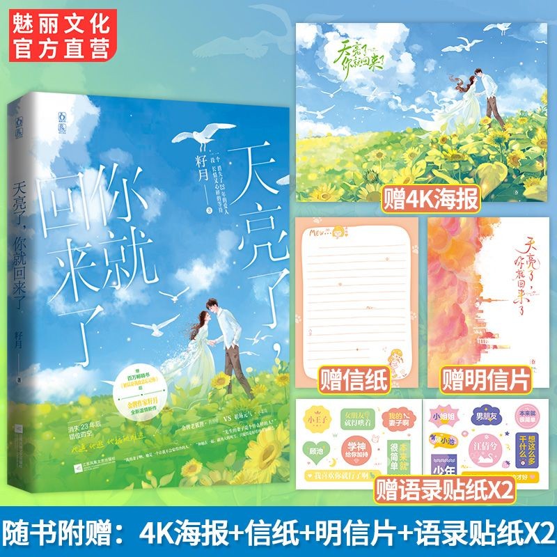 正版 天亮了,你就回来了 籽月作品 花火轻虐情深甜宠言情小说 印特版随书赠品